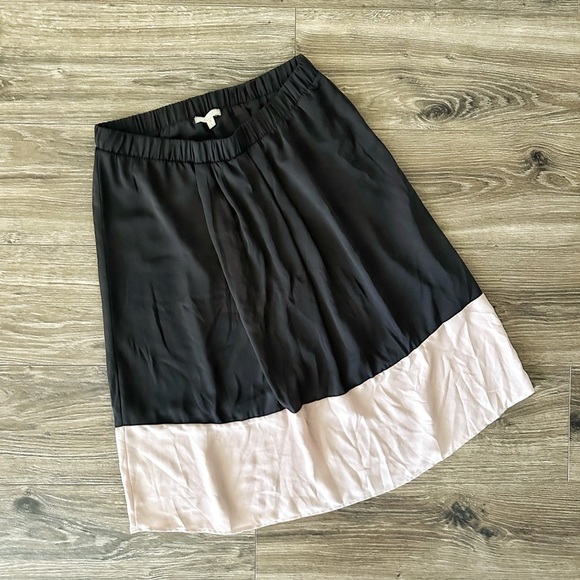Pleione Dresses & Skirts - Pleione Black and Cream Midi A-Line Skirt